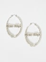CRYSTAL HORSESHOE HOOP EARRINGS