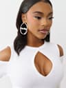 CRYSTAL HORSESHOE HOOP EARRINGS