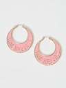 CRESCENT HORSESHOE HOOP EARRINGS