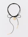 CRYSTAL HEART WRAPPED CHOKER NECKLACE