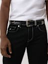 STITCHED LOGO WESTERN BELT
