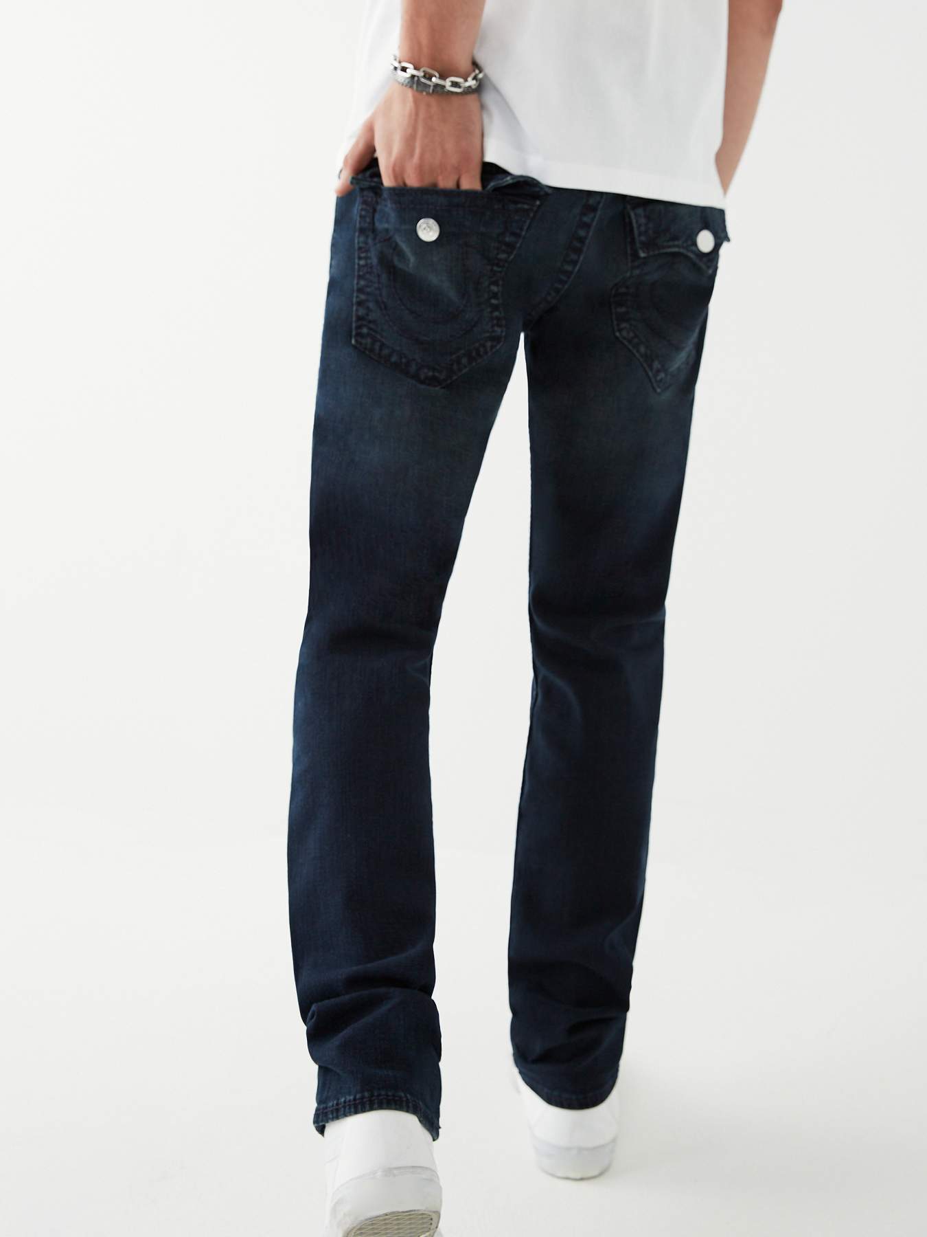 True Religion Geno Relaxed Slim Fit Jeans in Deep Shadow