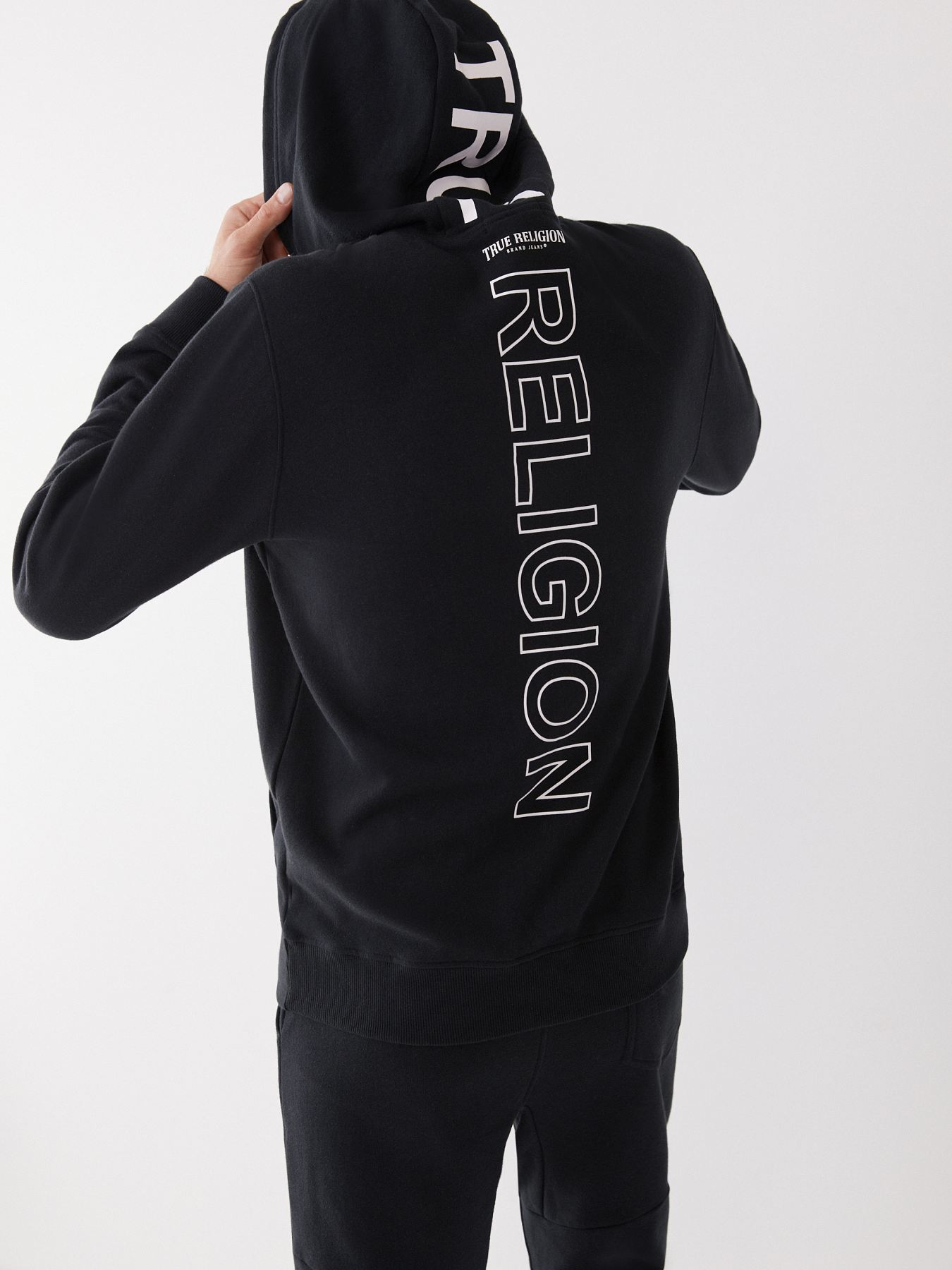 True religion logo zip hoodie hot sale