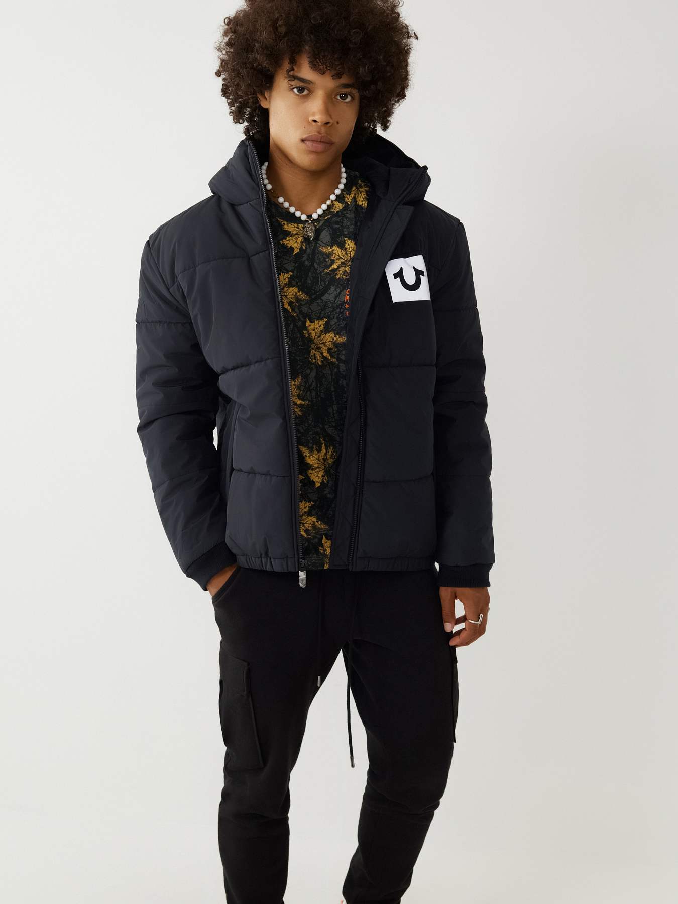 True religion tape sales puffer jacket