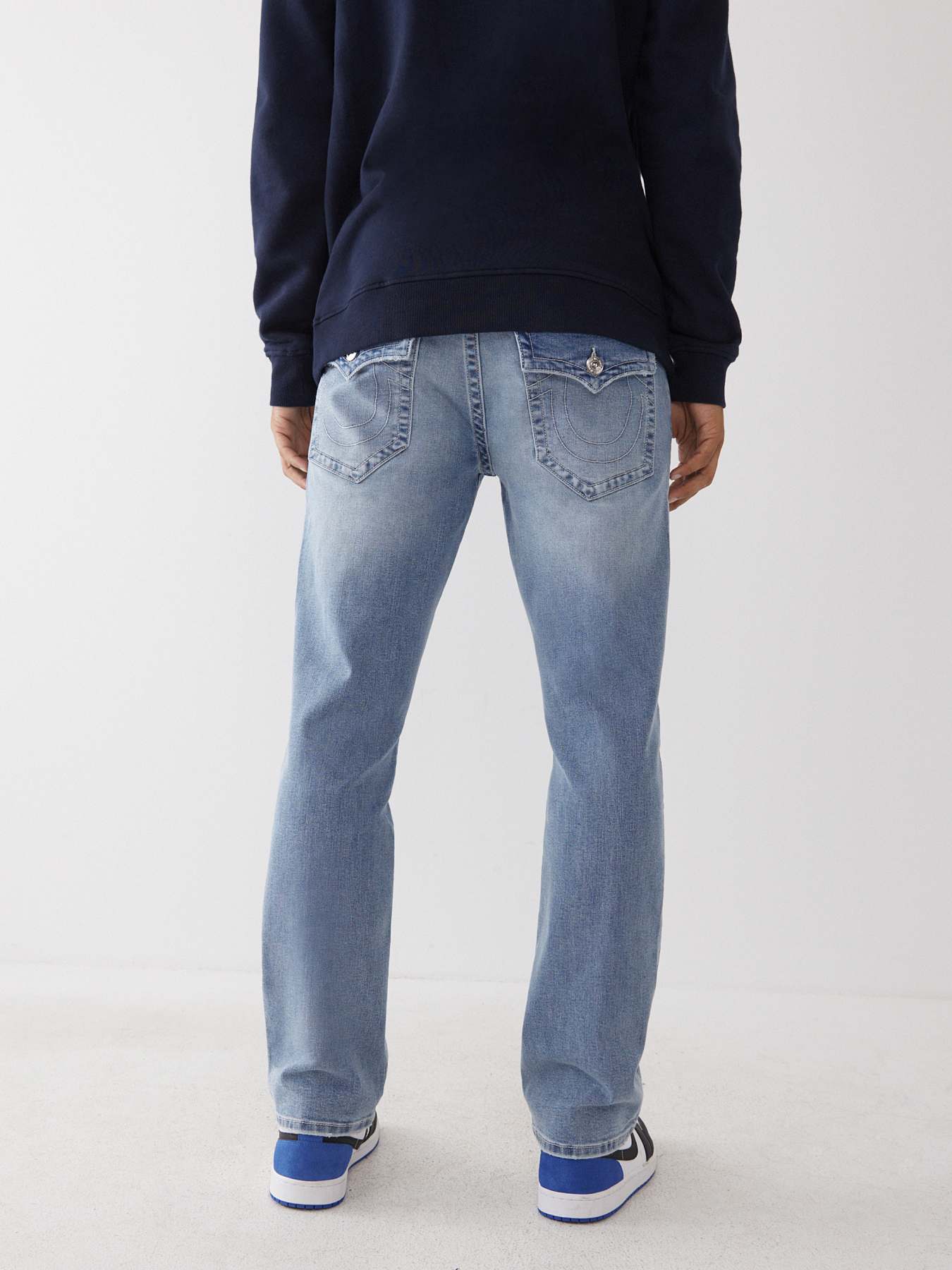 True Religion Men's Ricky Straight Leg Jean with Back Flap Pockets