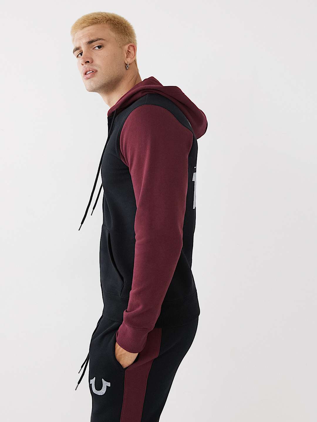 COLOR BLOCK ZIP HOODIE