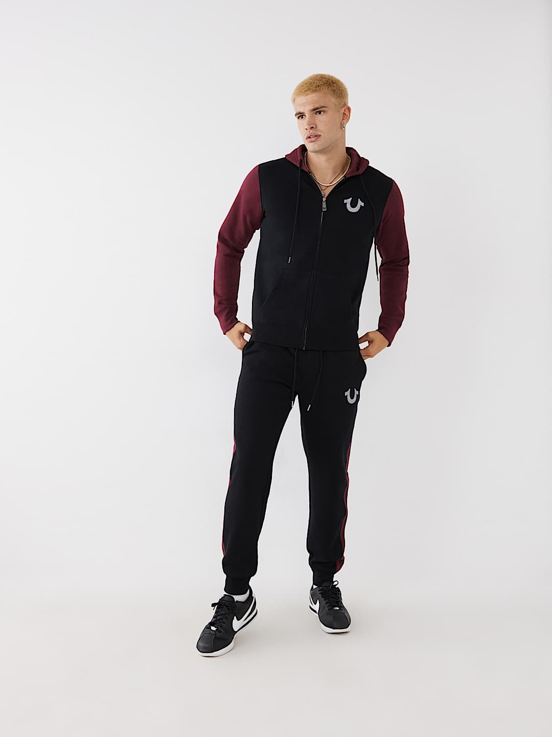 COLOR BLOCK ZIP HOODIE