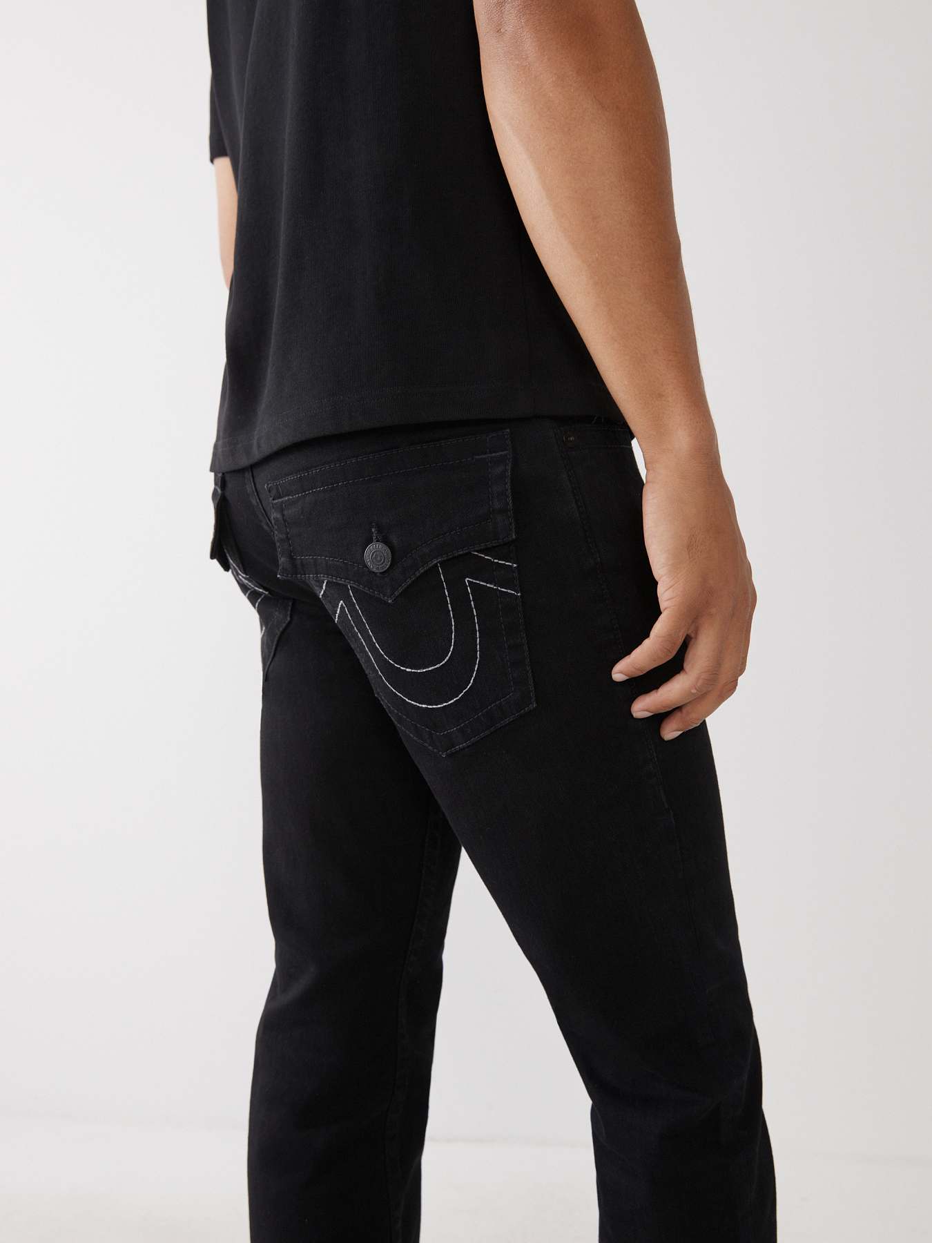 True Religion Men's Ricky Straight Leg with Back Flap Pockets