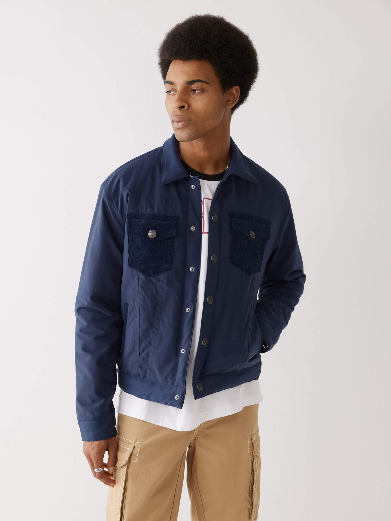 JIMMY FLATLOCK STITCH DENIM JACKET着丈66cm - ジャケット・アウター