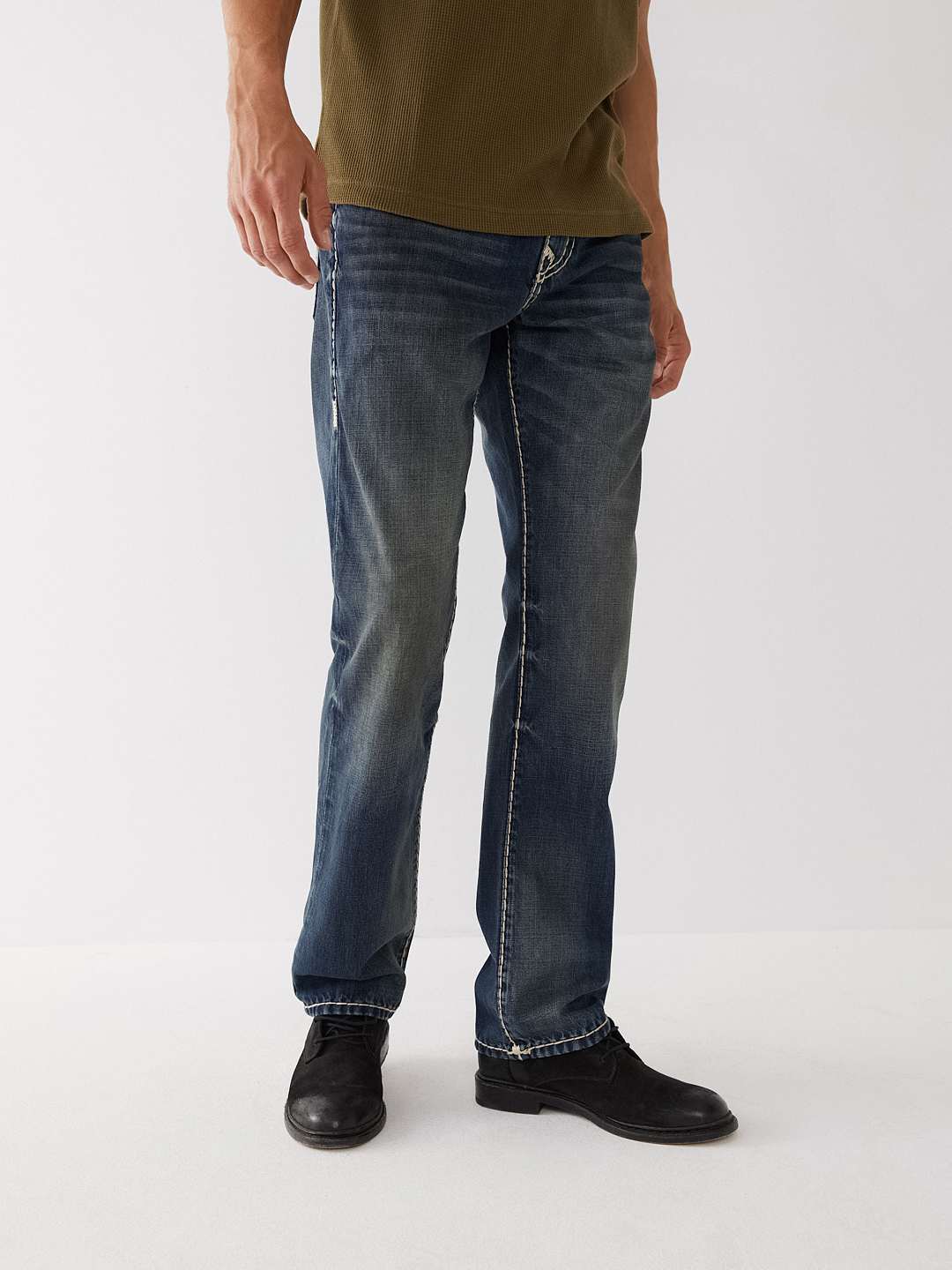 RICKY SUPER T STITCH STRAIGHT JEAN - DUSTY HORIZON | True