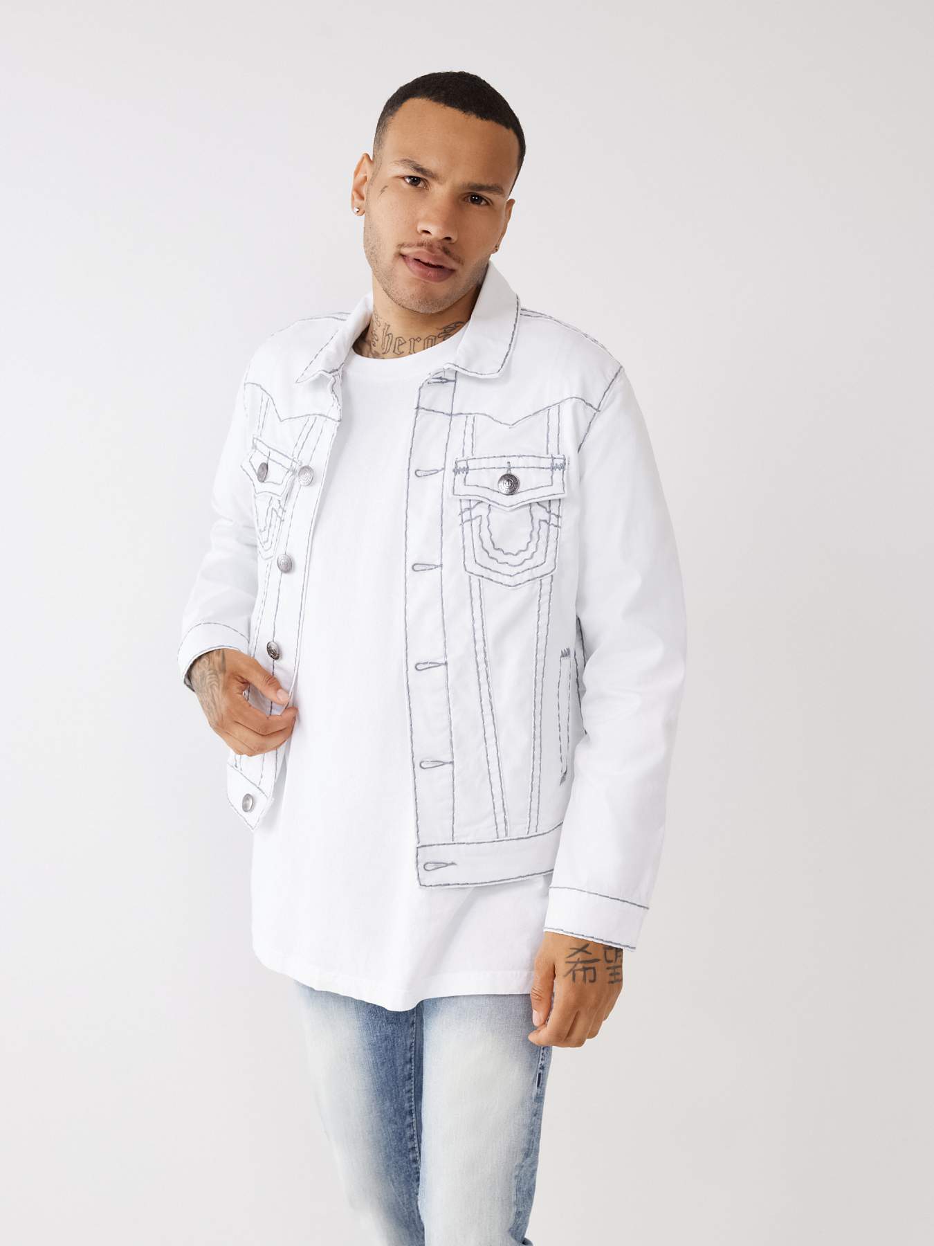 JIMMY SUPER T STITCH DENIM JACKET, image 2