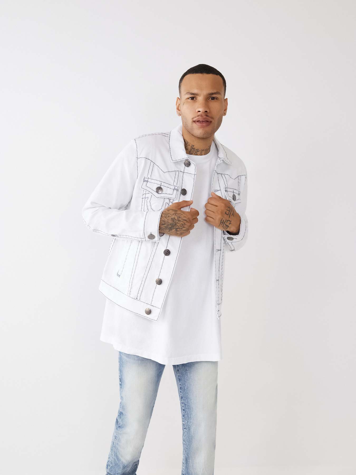 JIMMY SUPER T STITCH DENIM JACKET, image 3