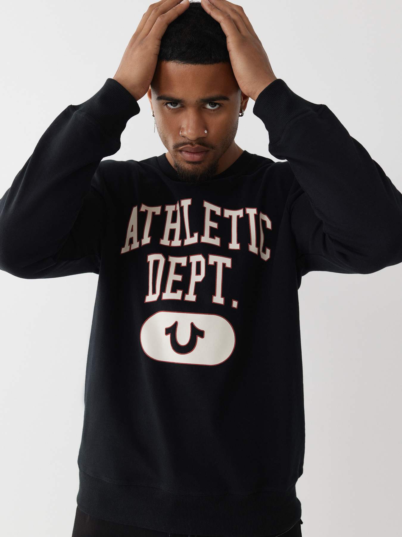 Athletic crew neck outlet sweater