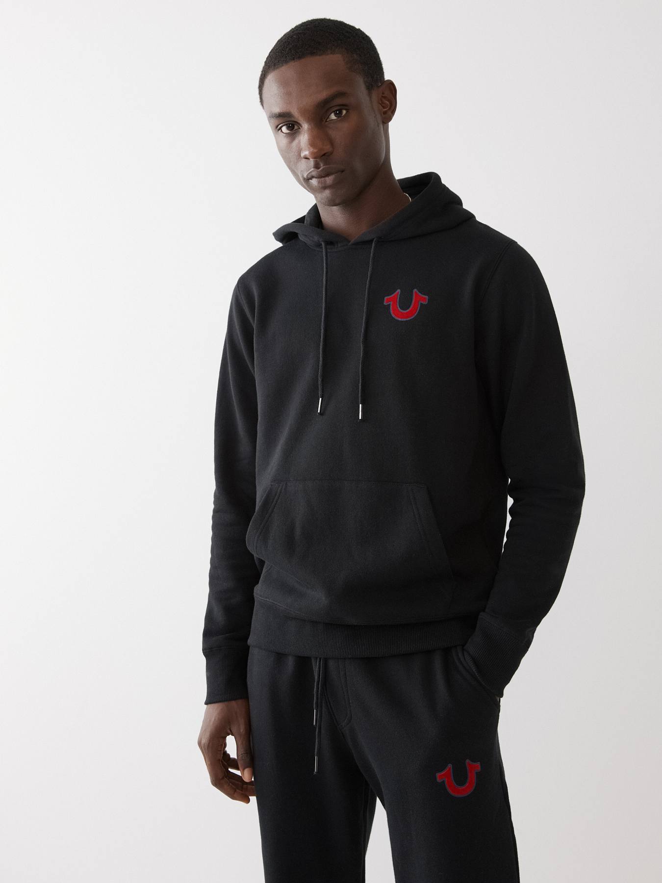 Black and red 2025 true religion hoodie