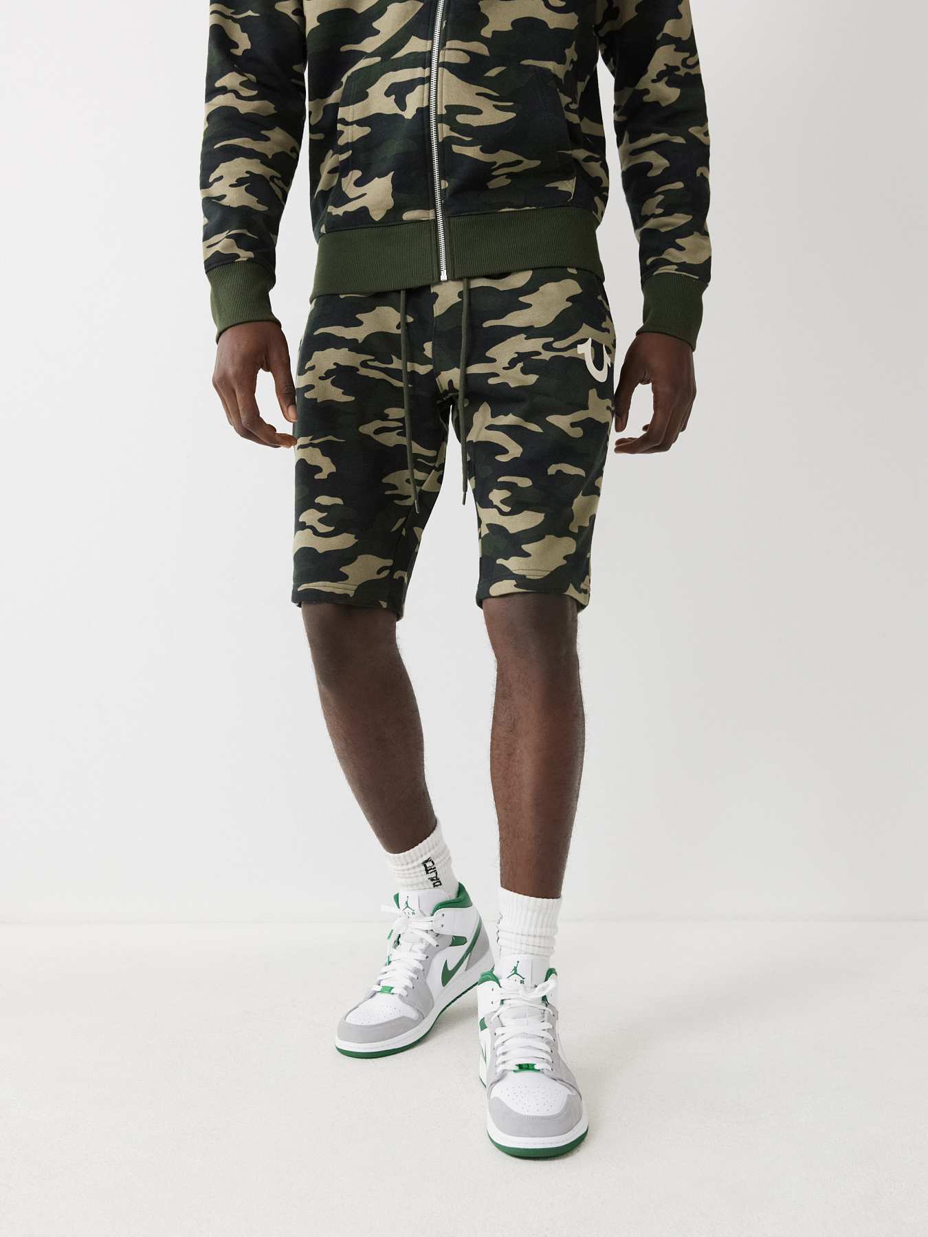 CAMO SWEAT SHORT Green True Religion