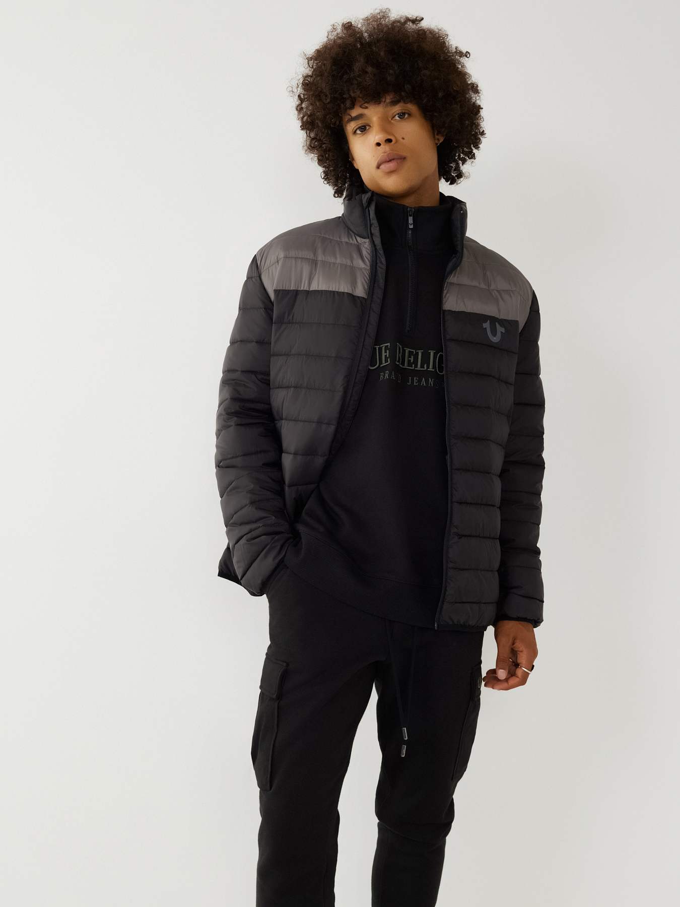 TWO TONE PUFFER JACKET