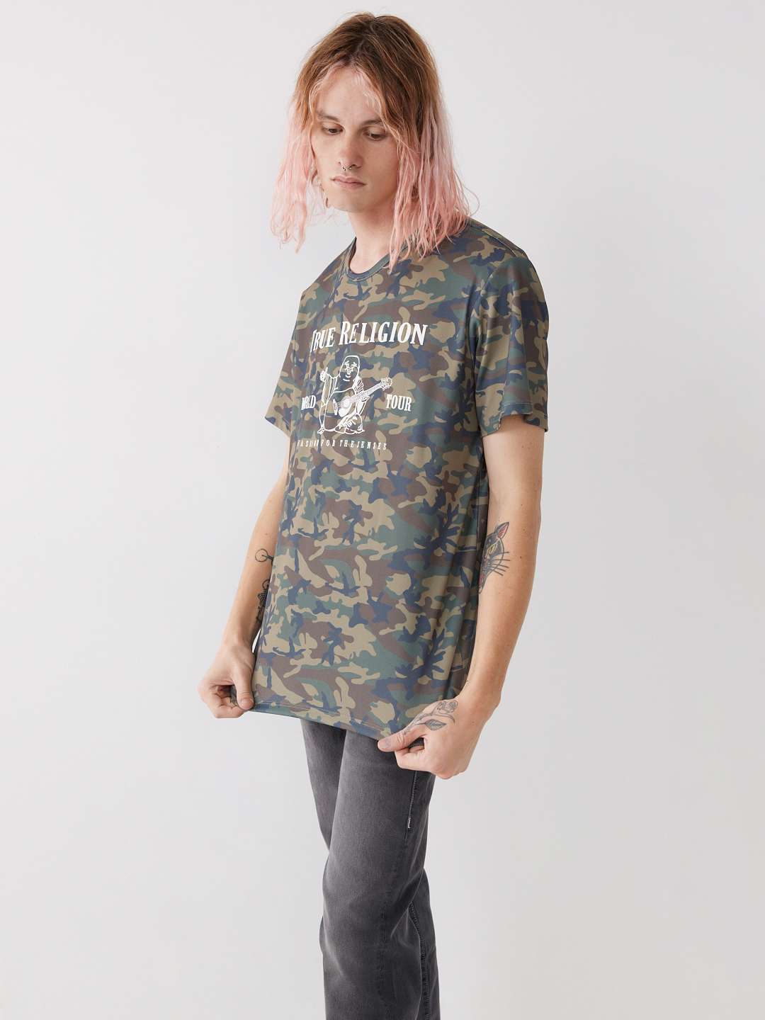 MESH CAMO LOGO TEE