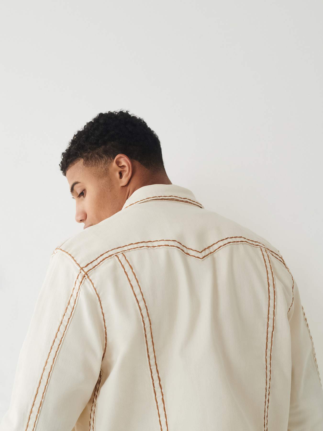 True Religion Jimmy Jacket S ホワイトデニム True Religion Jimmy Super T Stitch White Denim Jacket