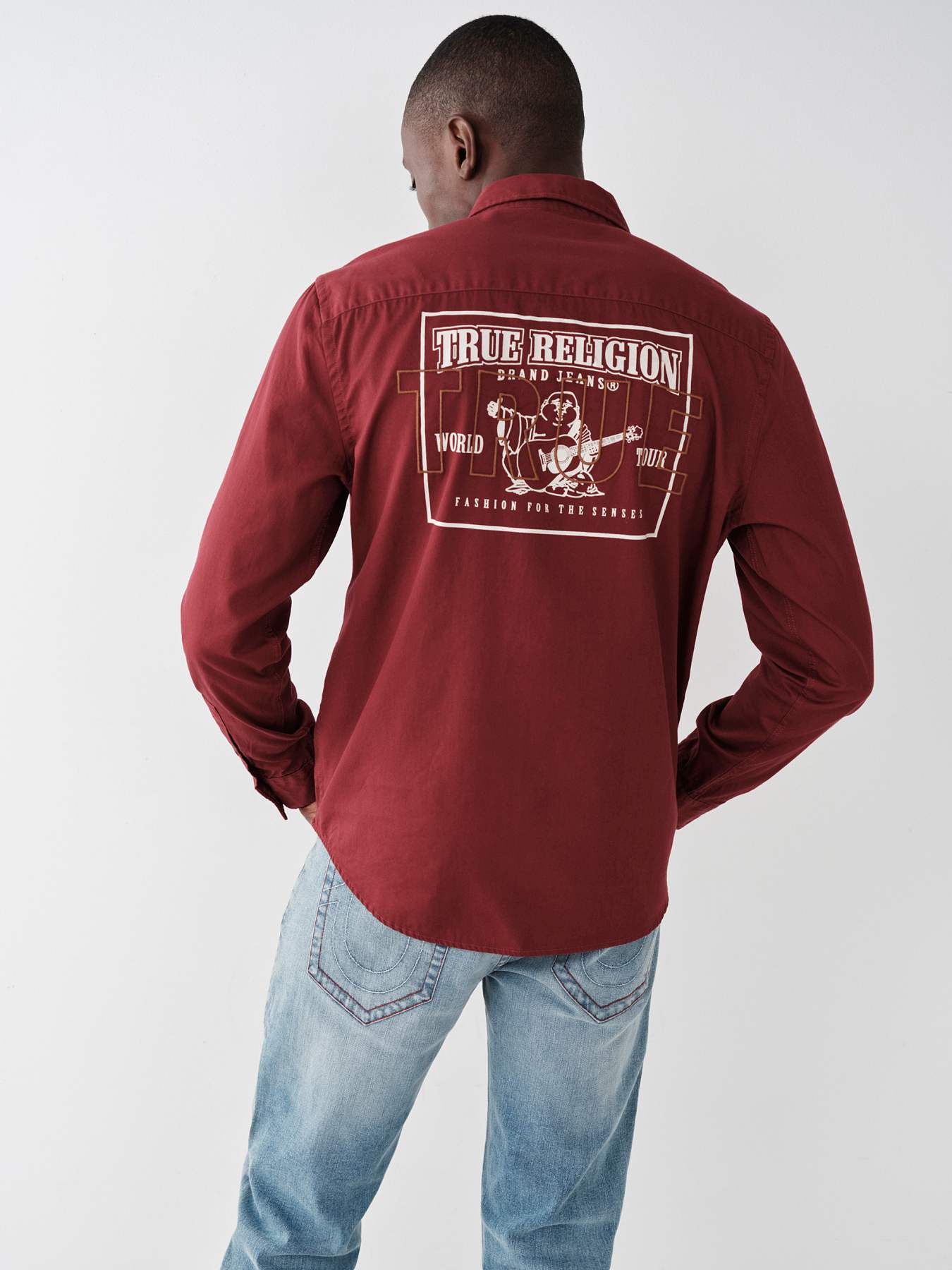 Maroon true hot sale religion shirt