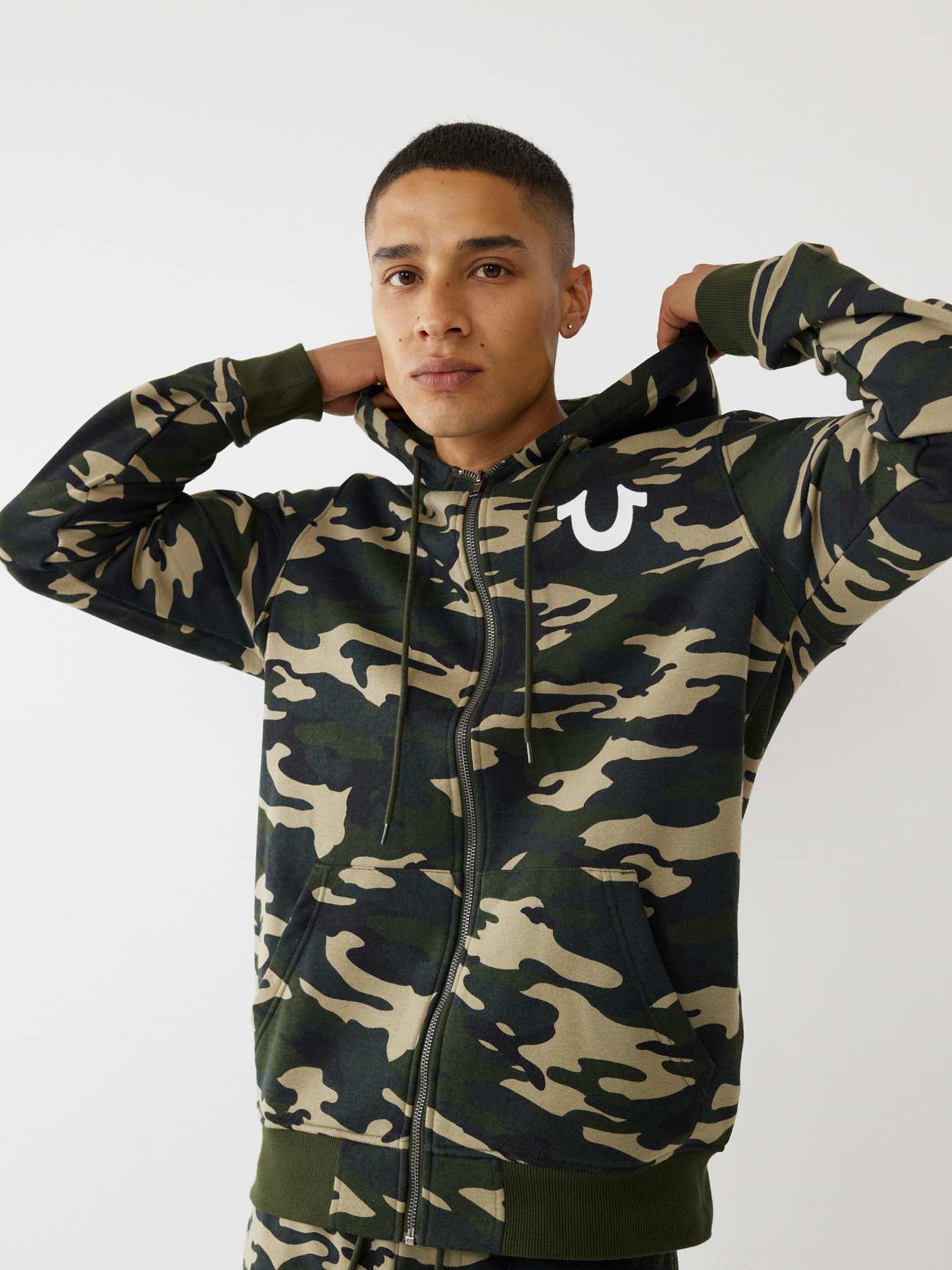 True religion camo store sweatshirt