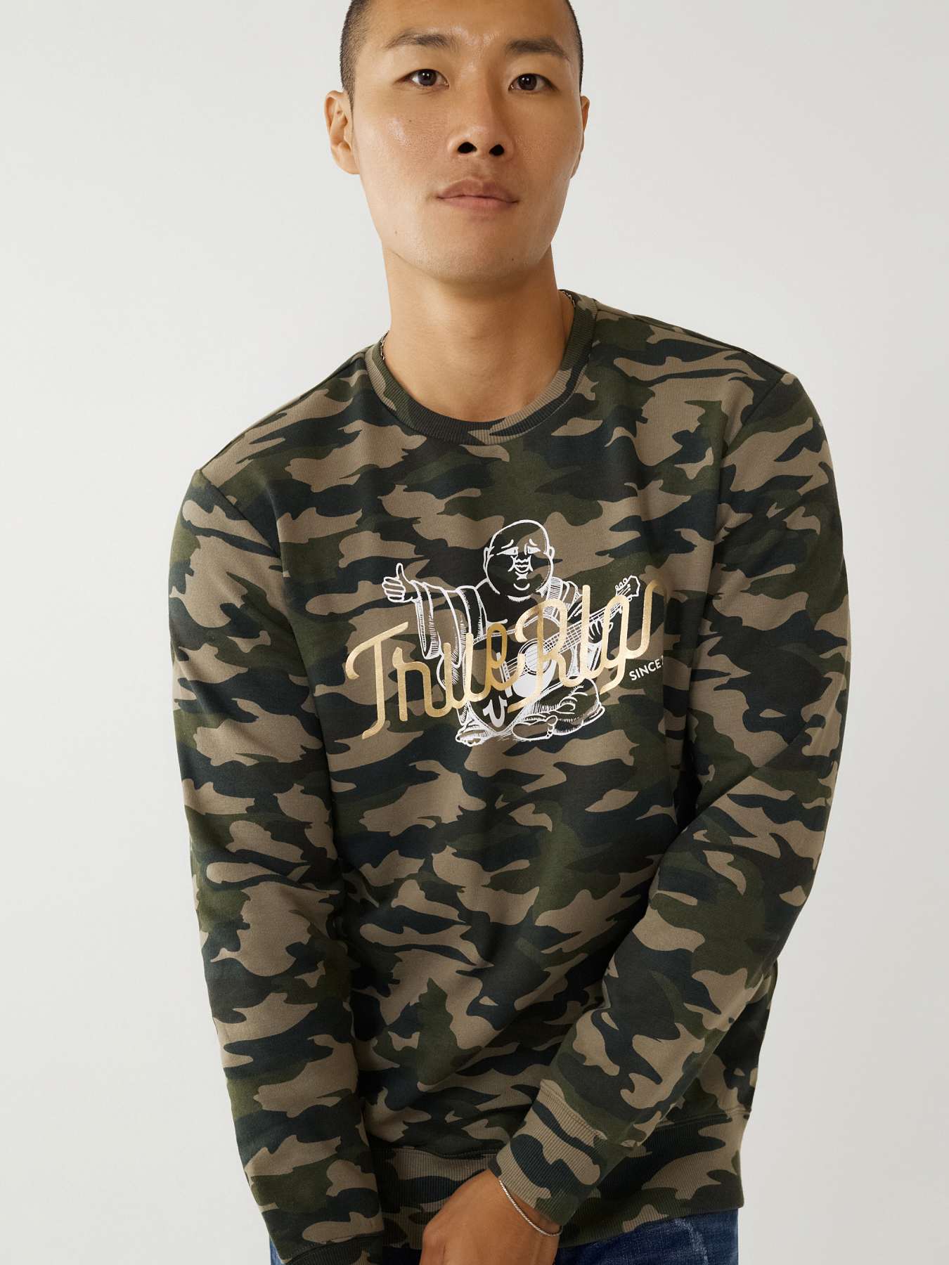 True religion camo on sale sweatshirt