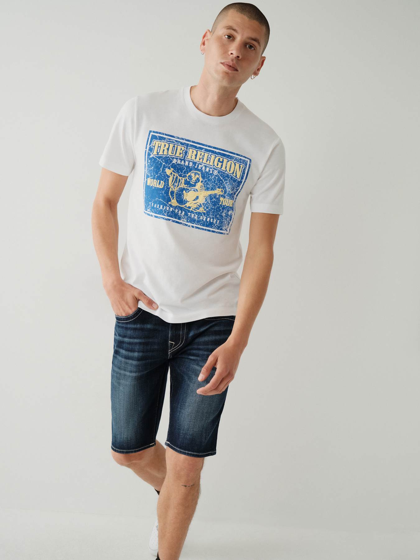 T-Shirt Uomo Flash Logo Vintage - 100% Cotone Made In Italy