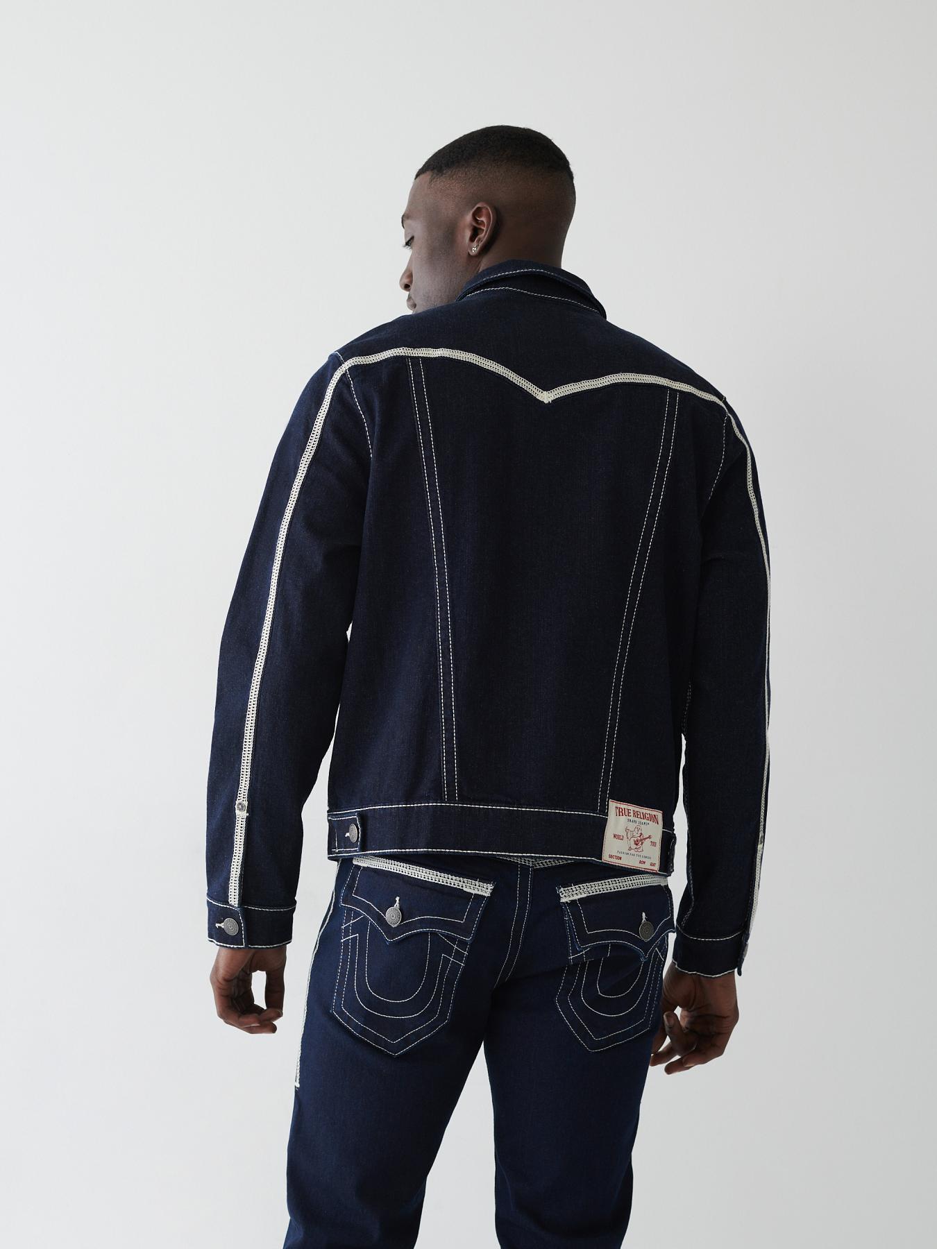 JIMMY FLATLOCK STITCH DENIM JACKET