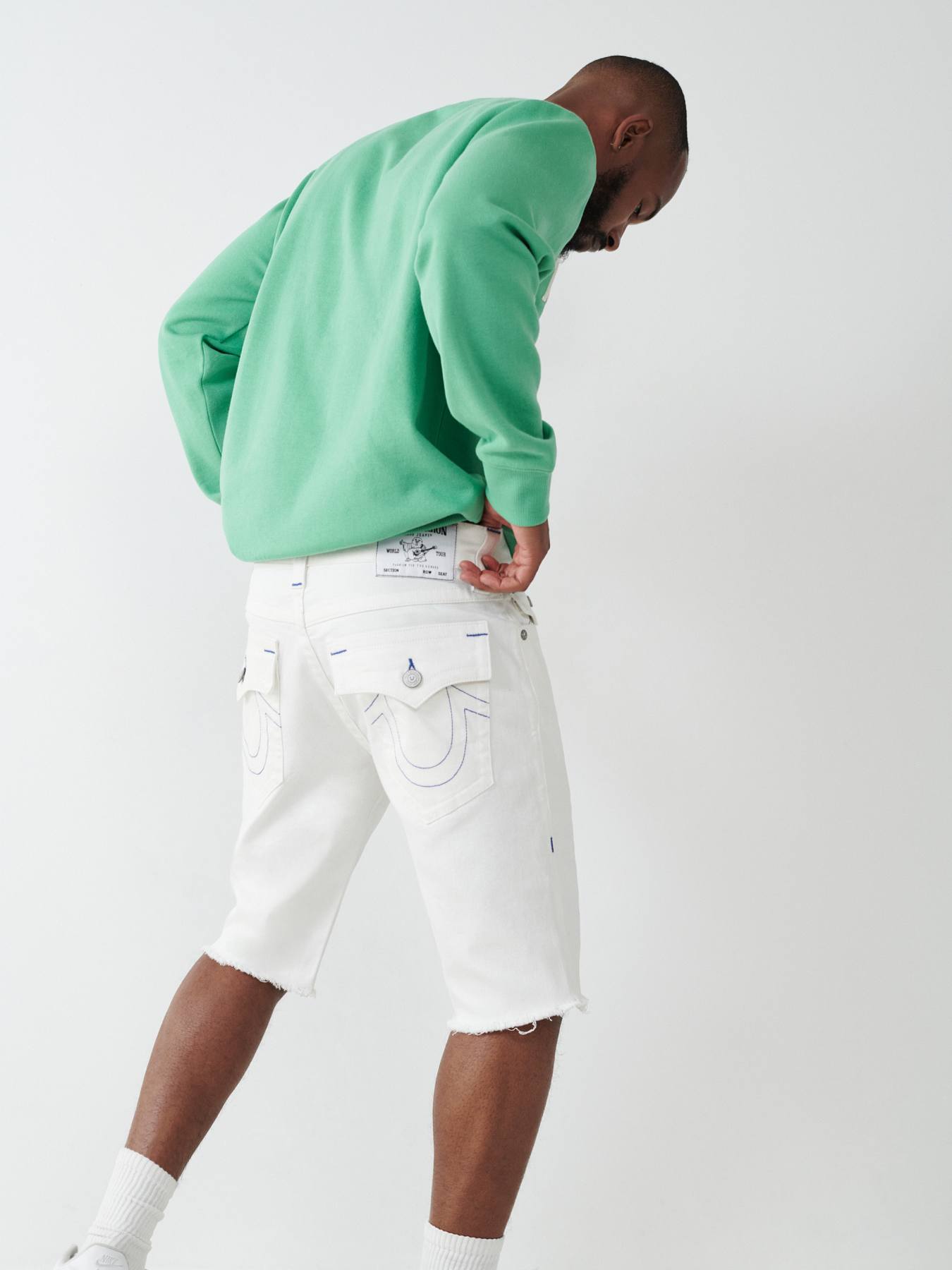 RICKY STRAIGHT SHORT - Optic White | True Religion