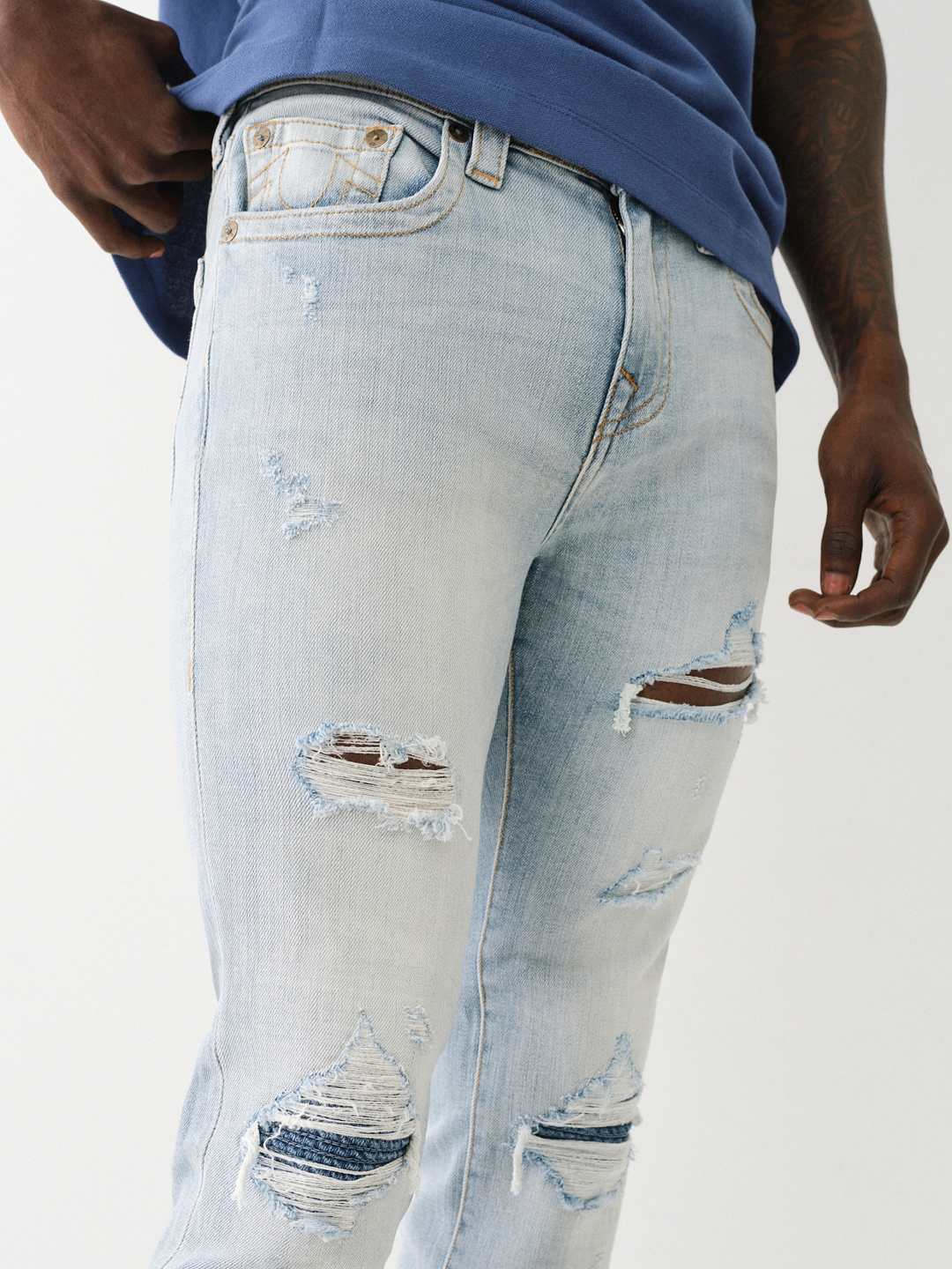 DISTRESSED MOTO ULTRA SKINNY JEAN 32” | True Religion