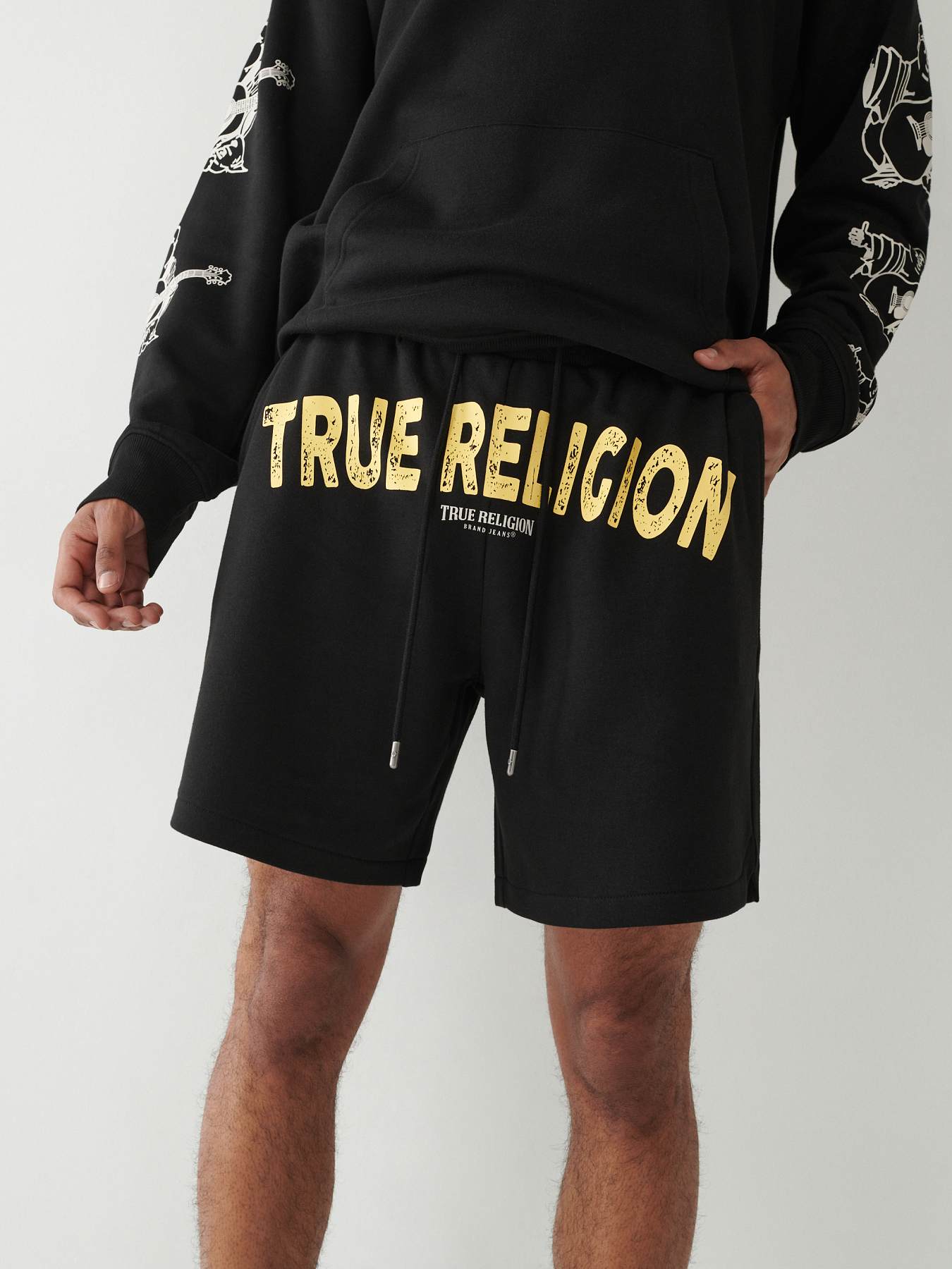 True religion sweat on sale shorts