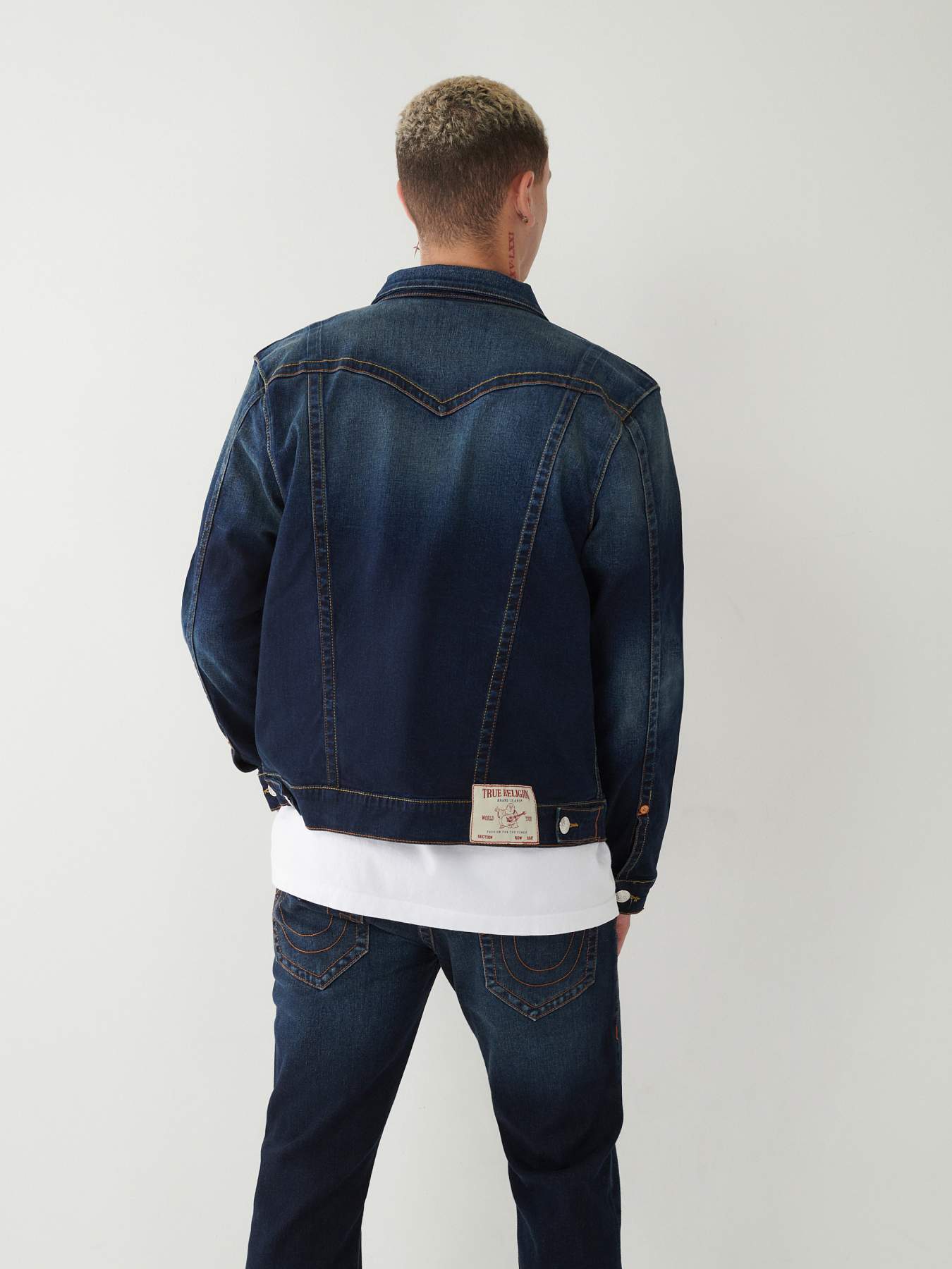 FAUX SHEARLING JIMMY DENIM JACKET