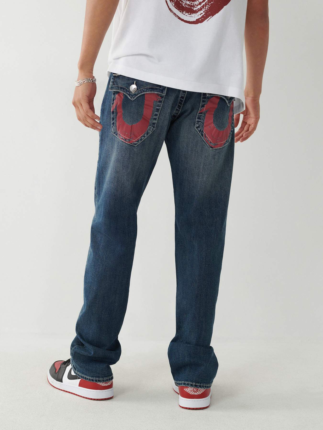 True Religion Ricky Painted Horseshoe Jeans Blue