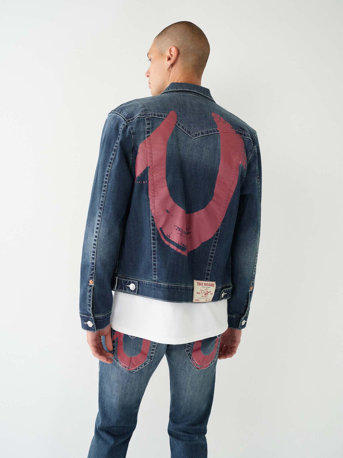 True religion men's denim on sale jacket