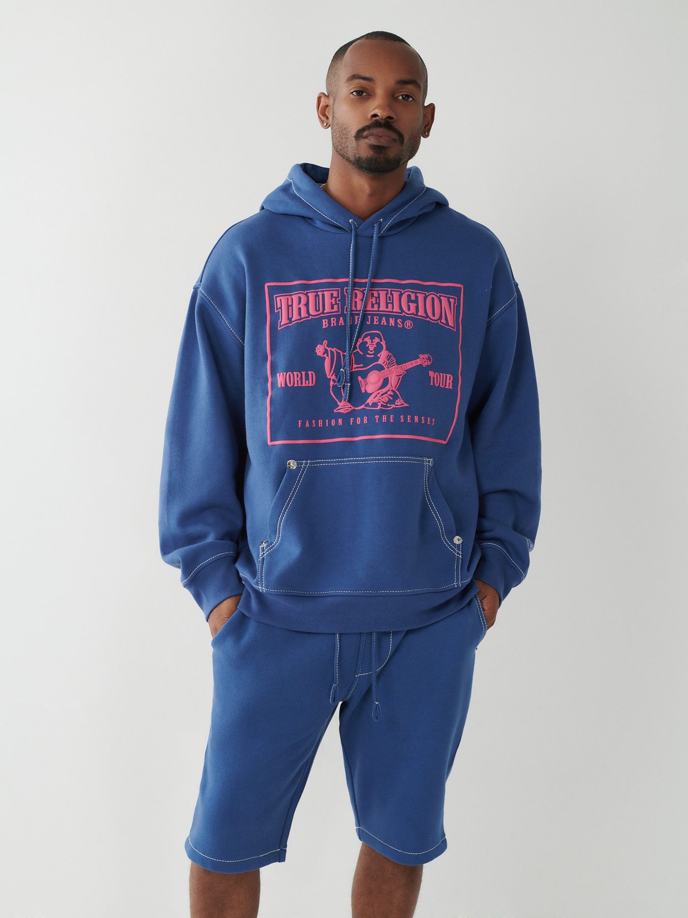 True religion color deals block hoodie