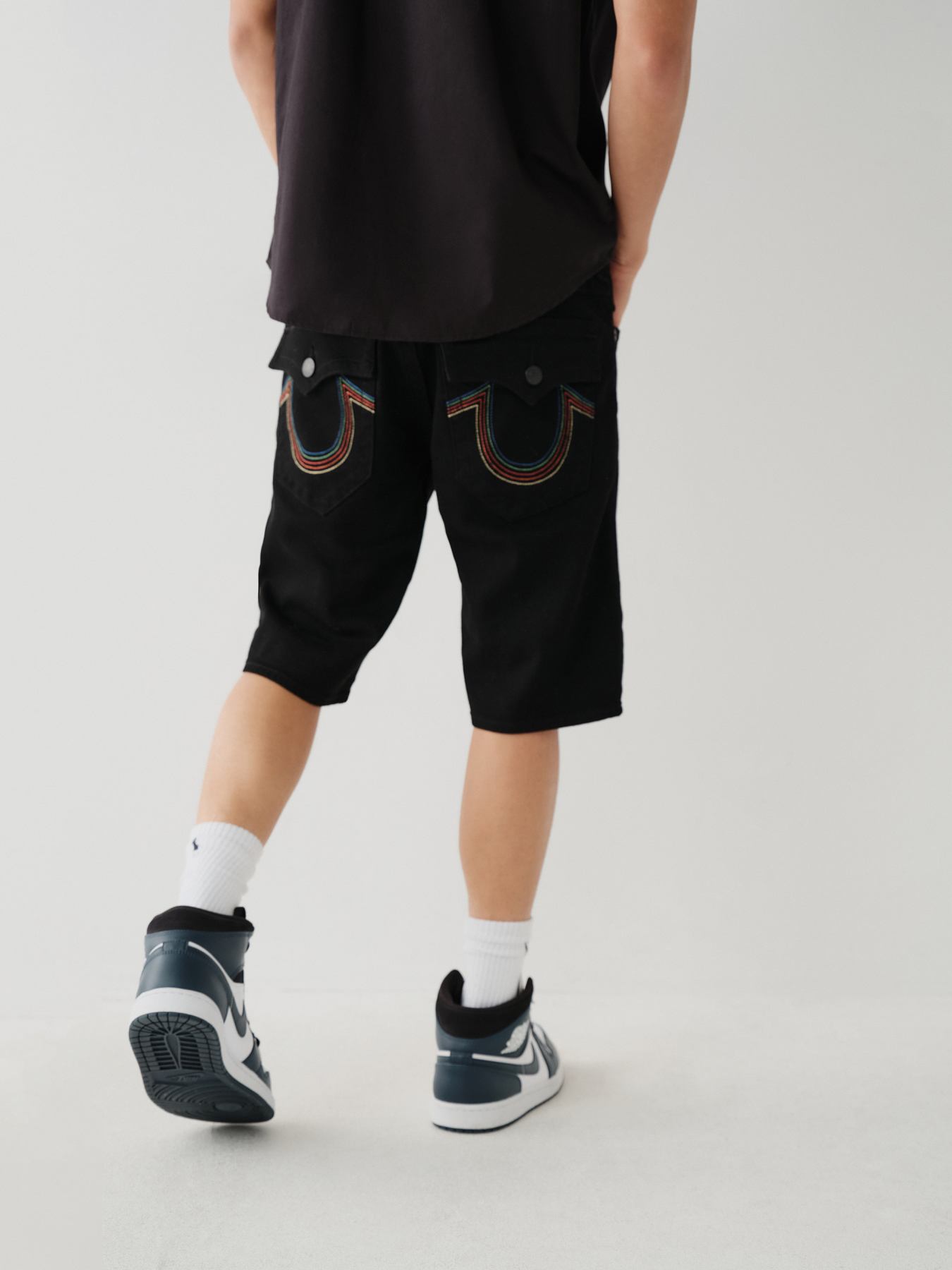 RICKY DENIM SHORT - BLACK main image 1