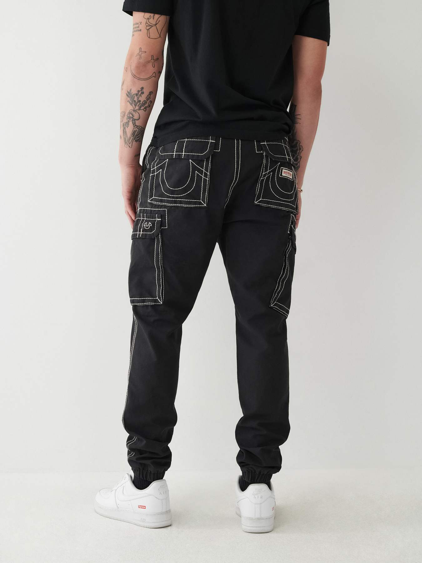 Black Cargo Joggers, True to Size, Hyper Denim