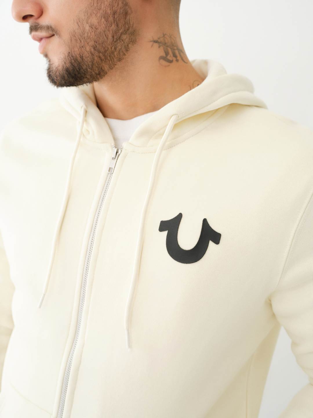 STRIPED HORSESHOE ZIP HOODIE