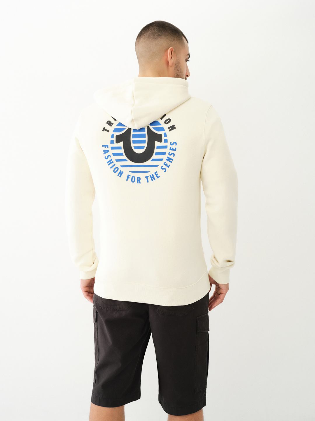 STRIPED HORSESHOE ZIP HOODIE