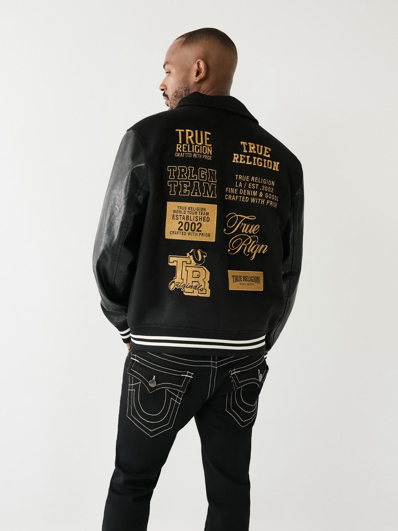 True religion outlet varsity jacket