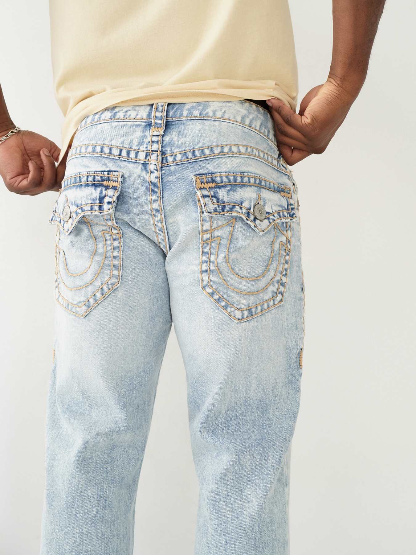 True Religion Ricky Painted Horseshoe Jeans Blue