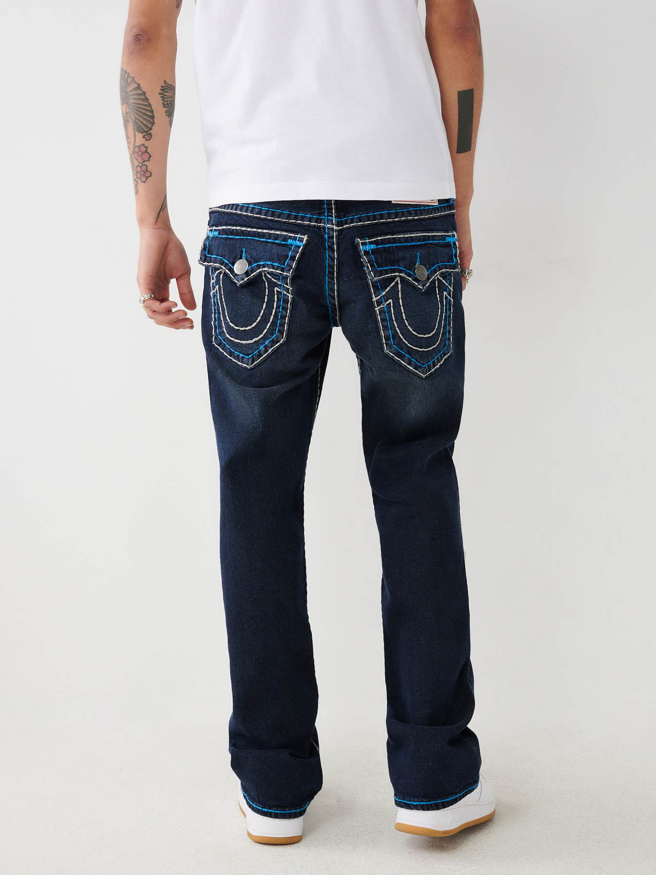 True Religion Men's Billy Double Raised Super T Flap Boot Cut Jean,  Clearwater, 38 : : Clothing, Shoes & Accessories