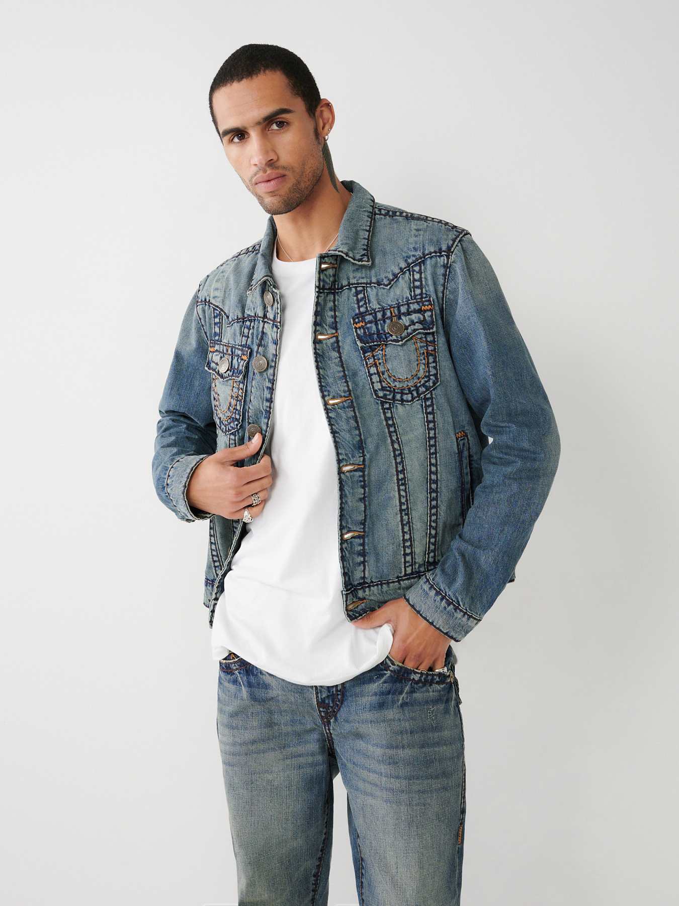 JIMMY SUPER T STITCH DENIM JACKET