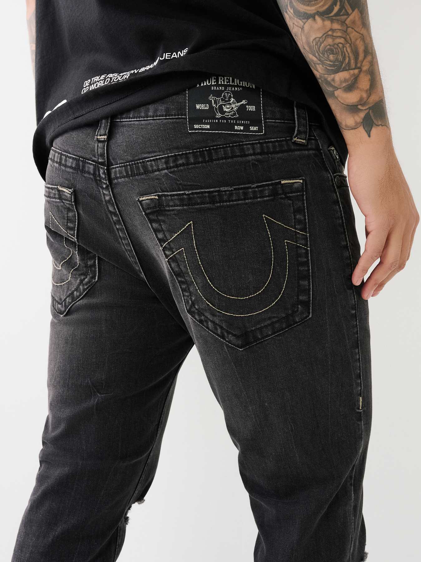 True religion store black slim jeans