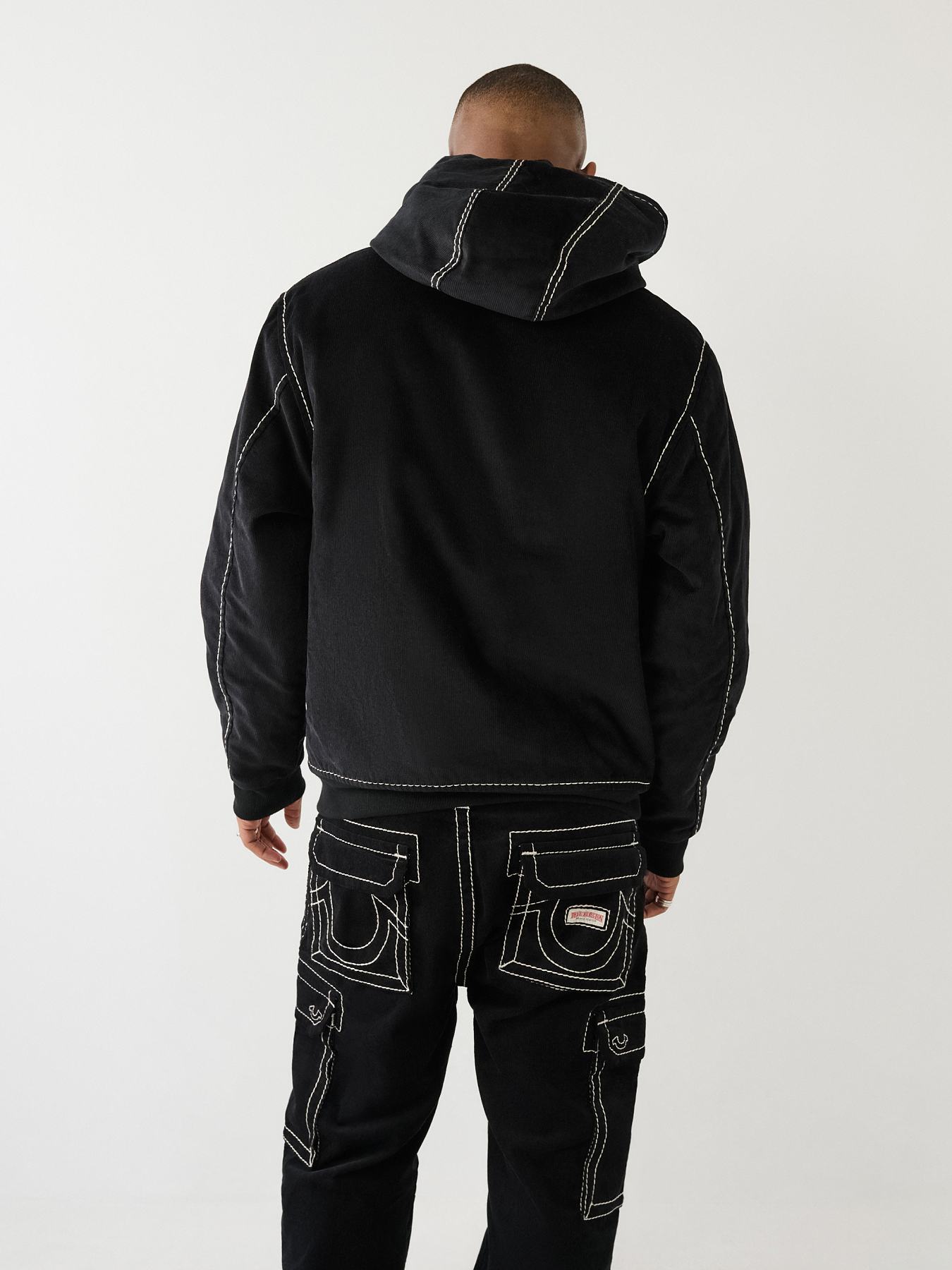 CORDUROY BIG T HOODED JACKET