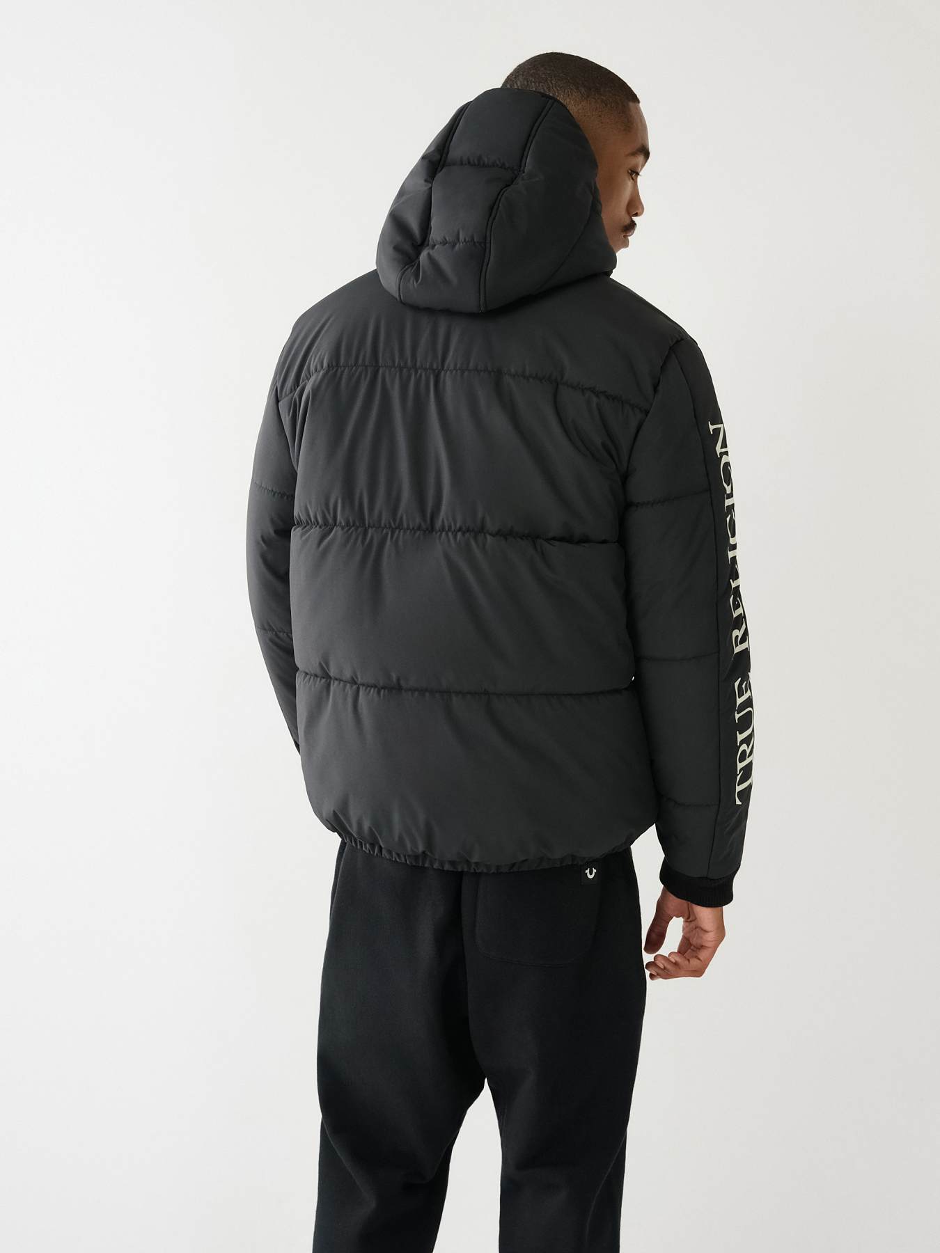 TRUE RELIGION PANEL PUFFER JACKET