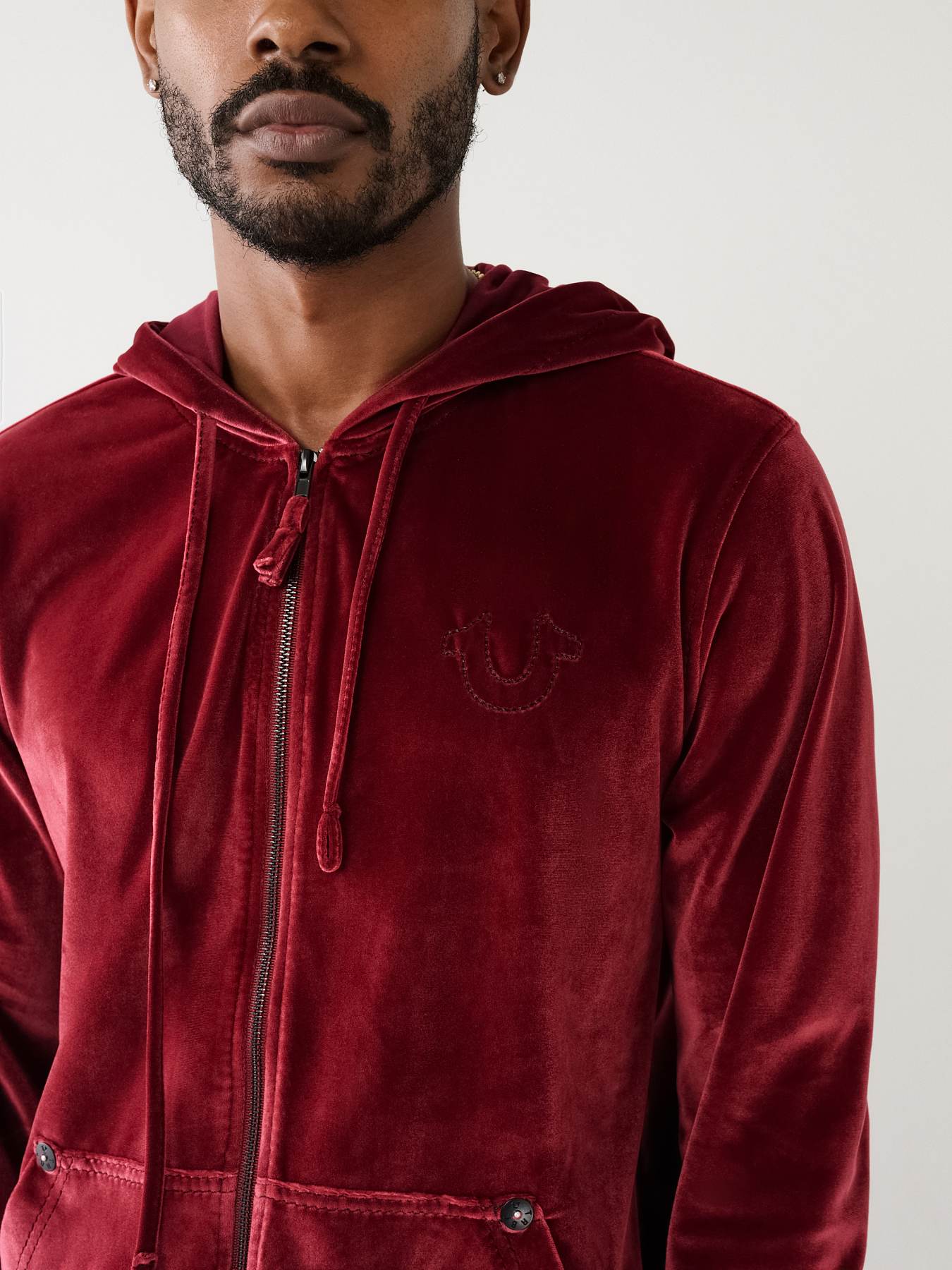 VELOUR BIG T ZIP HOODIE True Religion