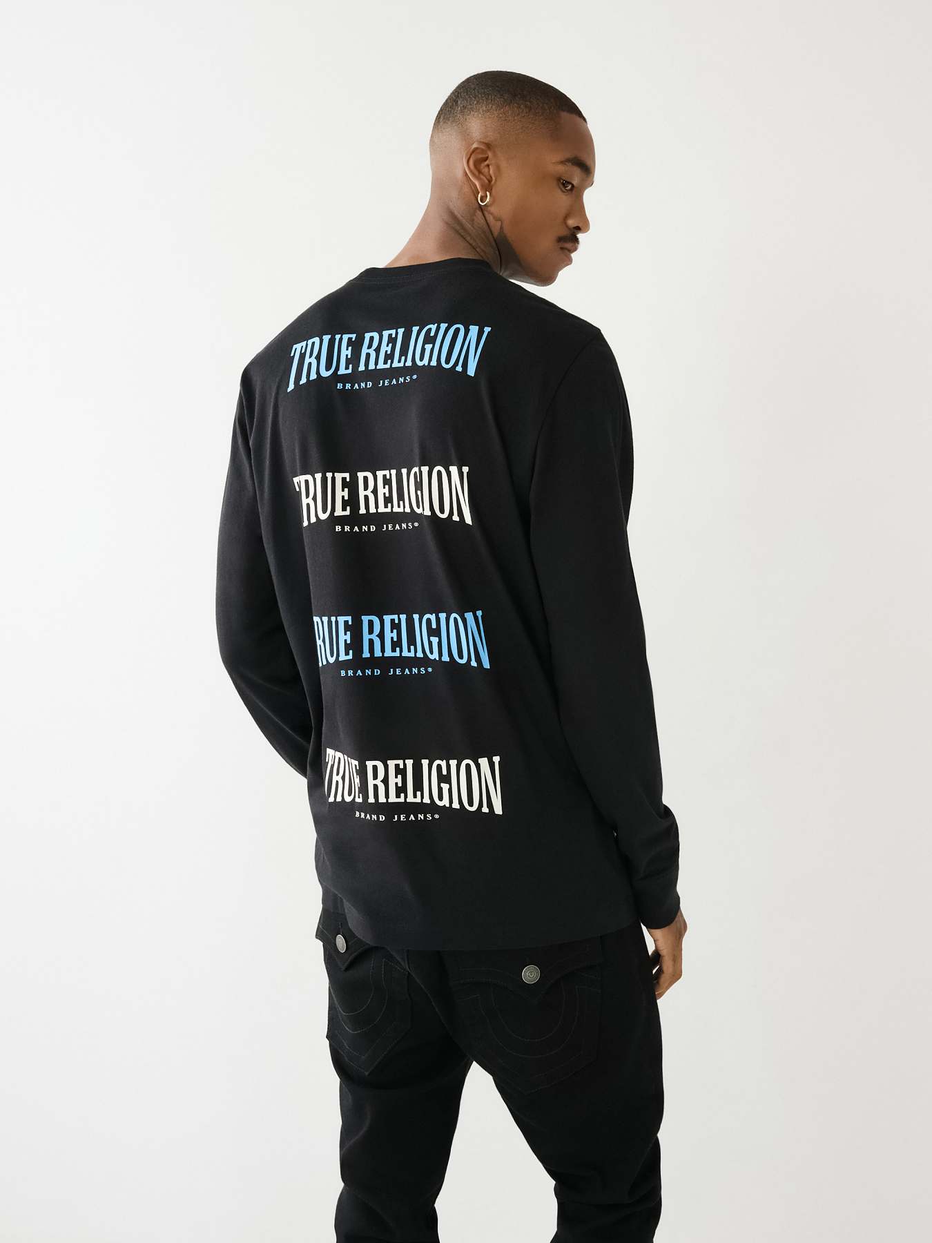 true religion long sleeve white shirt