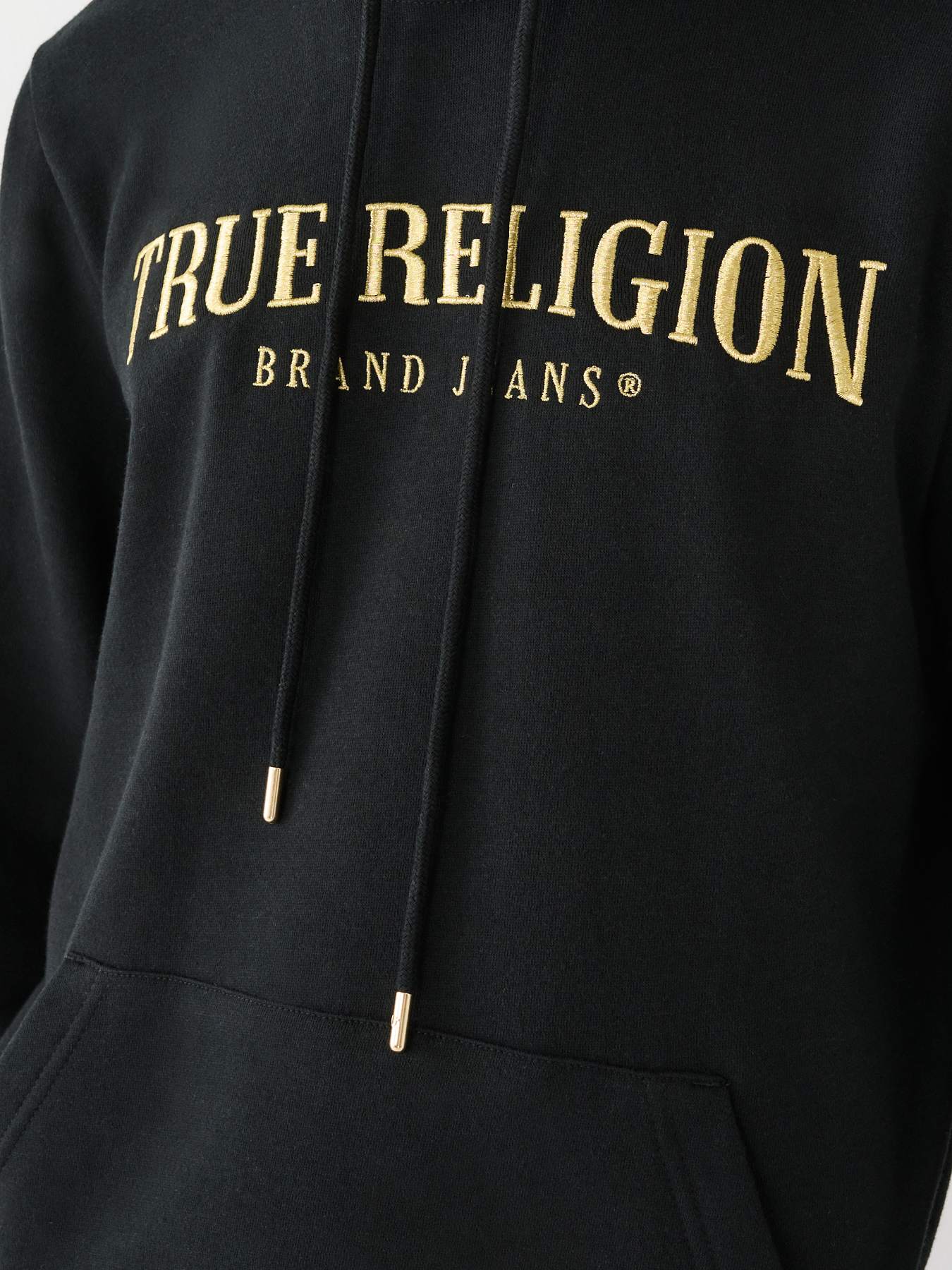 True Religion Buddha Logo Tie Dye Pullover Hoodie Onyx Mens Xtra