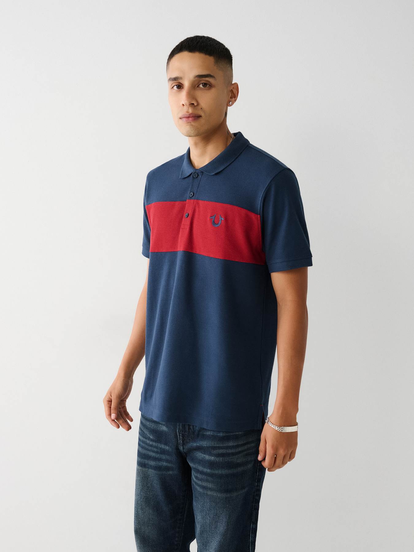 Colour-Block Polo Shirt main image 1