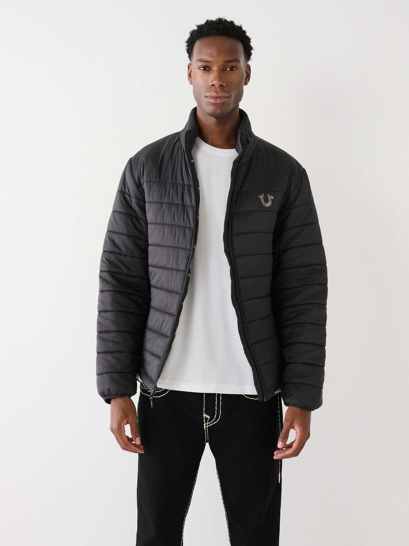 True religion quilted sales puffer jacket